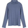 Kennedy Turtle Neck, Dusty Blue - Shirts - 1 - thumbnail