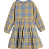 Clementine Tiered Dress, Blue Yellow Check - Dresses - 3