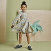 Clementine Tiered Dress, Blue Yellow Check - Dresses - 4