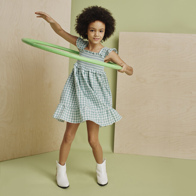 Daria Dress, Sage Gingham - Dresses - 5