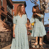 Heidi Tiered Dress, Blue Brushstroke Flowers - Dresses - 6