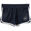 Joni Retro Terry Shorts, Navy Blue - Shorts - 1 - thumbnail