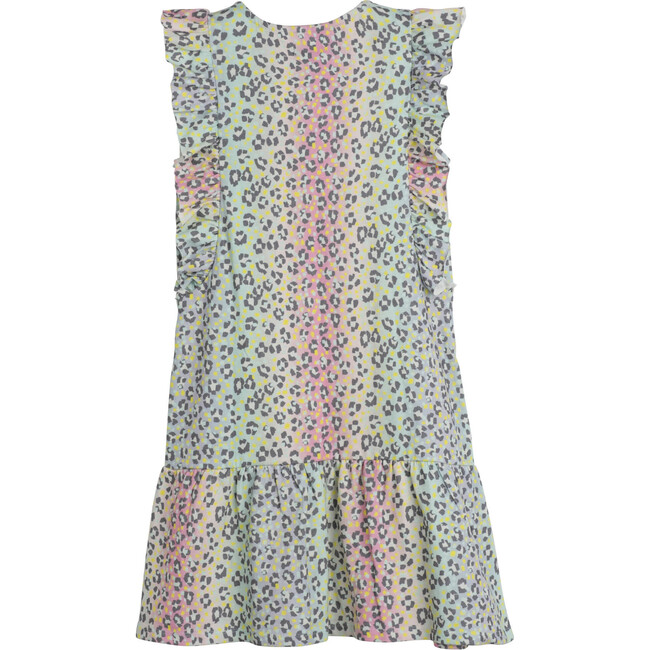 Coco Ruffle Dress, Rainbow Ombre Leopard - Dresses - 3