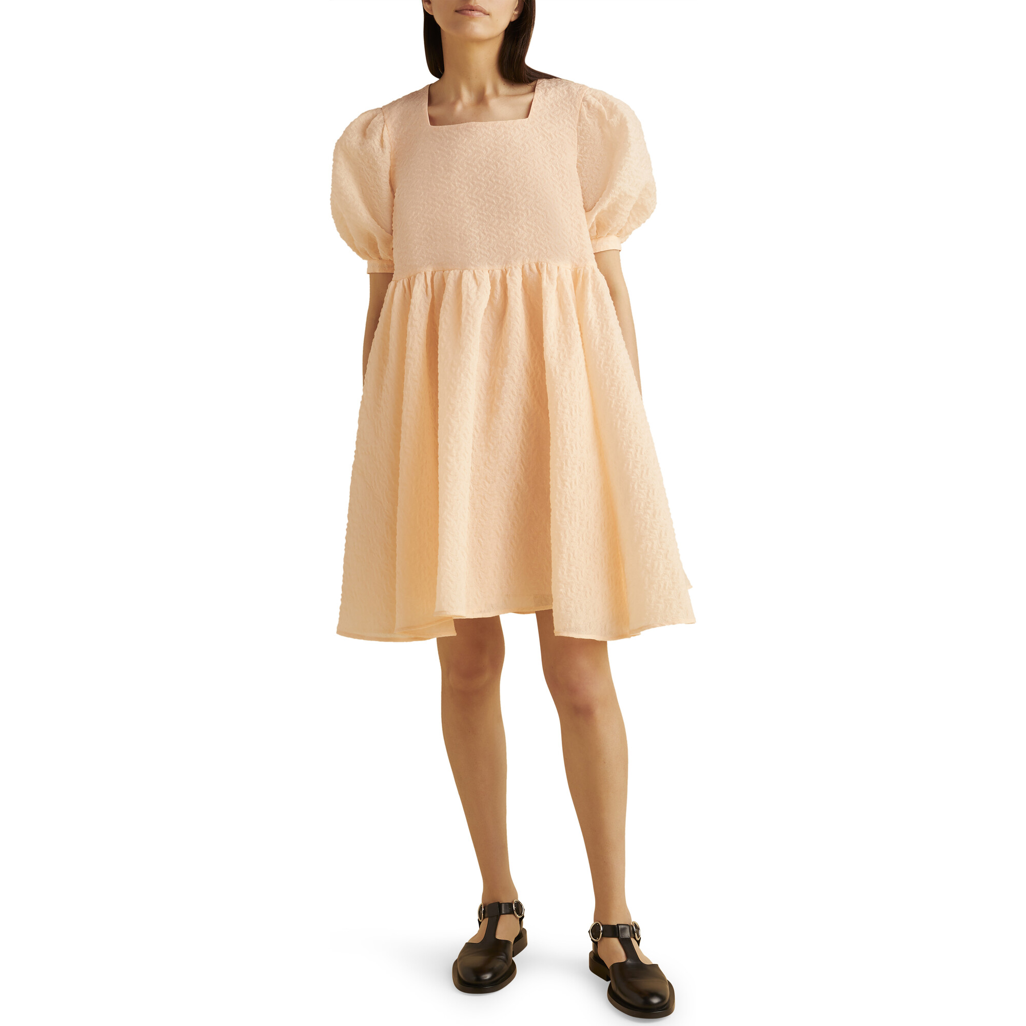 Women's Eemnes Jacquard Dress, Light Peach - Merlette Dresses