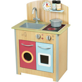Little Chef Porto Classic Play Kitchen, Wood - Play Kitchens - 1