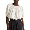 Women's Lotus Blouse, White - Blouses - 1 - thumbnail