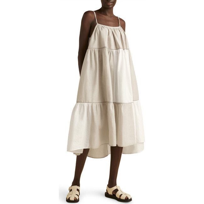 Women's Salland Dress, White/Dove