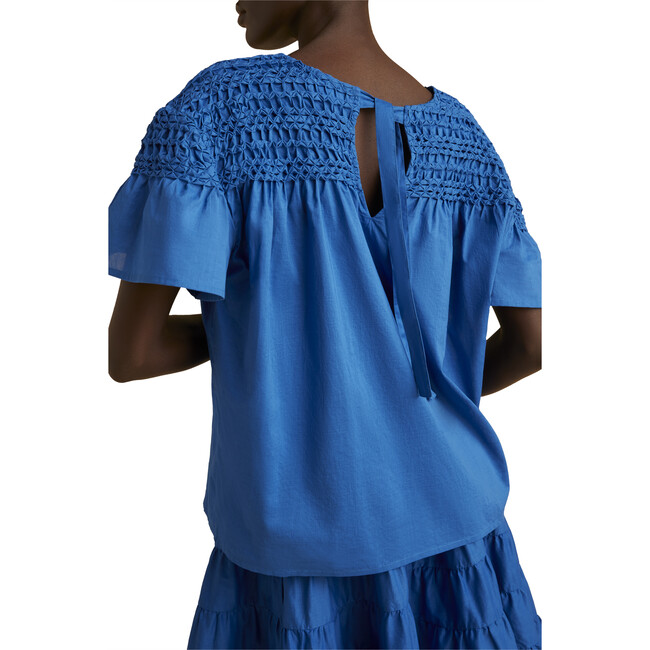 Women's Lisse Blouse, Azure - Blouses - 2