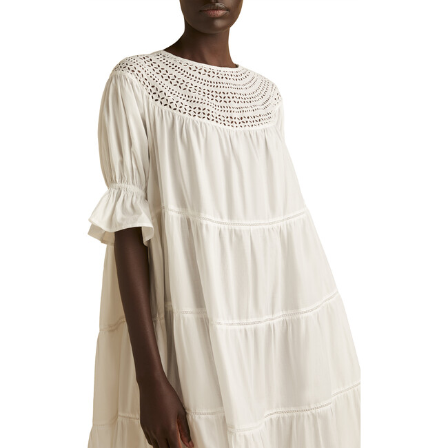 Women's Paradis Eyelet Dress, White - Dresses - 3