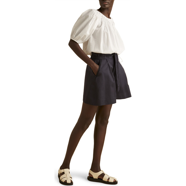 Women's Lotus Blouse, White - Blouses - 3