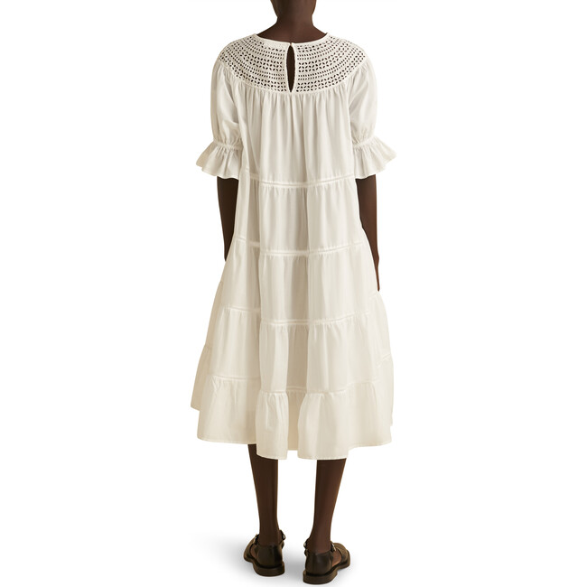 Women's Paradis Eyelet Dress, White - Dresses - 4