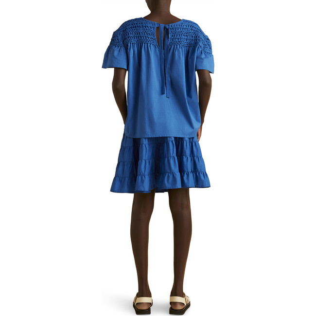 Women's Lisse Blouse, Azure - Blouses - 4