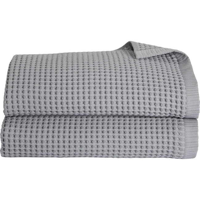Waffle Bath Towels, Smoke - Towels - 1