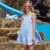 Pretty Gingham Dress, Blue - Dresses - 2