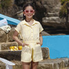 Pretty Gingham Romper, Yellow - Rompers - 3