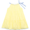 Pretty Gingham Dress, Yellow - Dresses - 1 - thumbnail