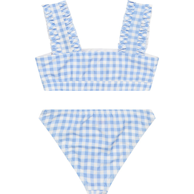 Pretty Gingham Bikini, Blue - Two Pieces - 3