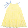 Pretty Gingham Dress, Yellow - Dresses - 3 - thumbnail