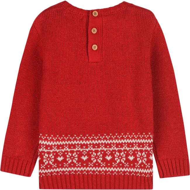 Reindeer Jacquard Sweater, Red
