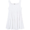 Tiered Babydoll Dress, White - Dresses - 1 - thumbnail