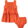 Tiered Babydoll Dress, Rust - Dresses - 2