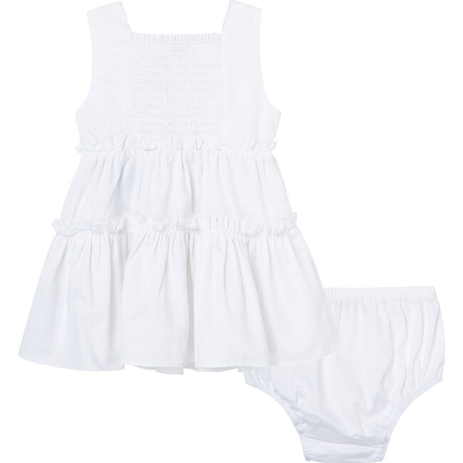 Tiered Babydoll Dress, White