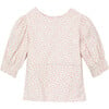 Dotted Woven Top, White - Blouses - 2