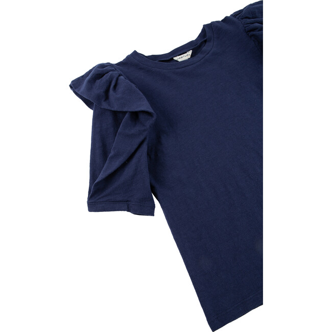 Envelope Sleeve Top, Navy - T-Shirts - 3