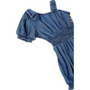 One Shoulder Romper, Indigo - Rompers - 3