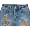 Floral Embroidery Jeans, Denim - Pants - 3