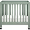 Origami Mini Crib, Light Sage - Cribs - 6