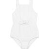 Girls Alys White Tie Front One Piece - One Pieces - 1 - thumbnail