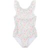 Girls Emerald Floral Ruffle Collar One Piece - One Pieces - 1 - thumbnail