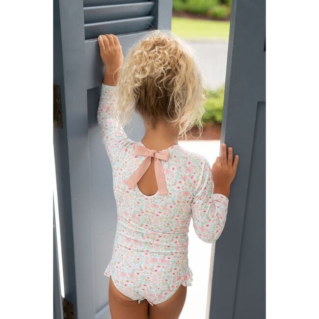 Girls Emerald Floral Rashguard One Piece - One Pieces - 3