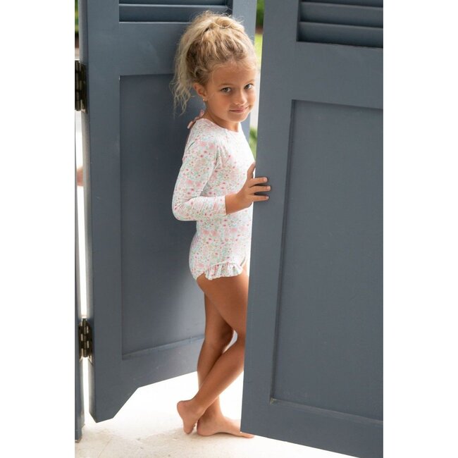 Girls Emerald Floral Rashguard One Piece - One Pieces - 4