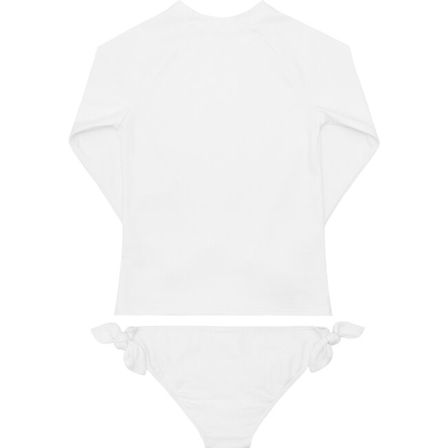 Girls Alys White Rashguard Set - Two Pieces - 4