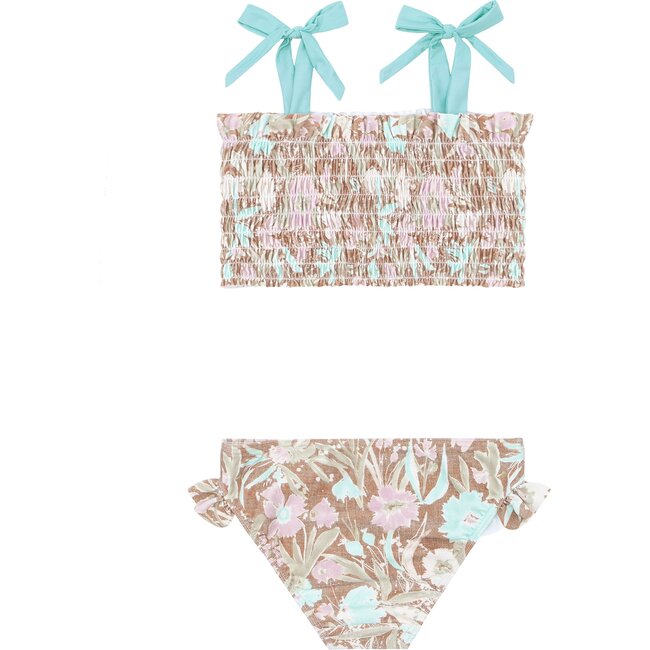 Girls Cypress Floral Smocked Bikini - Two Pieces - 4