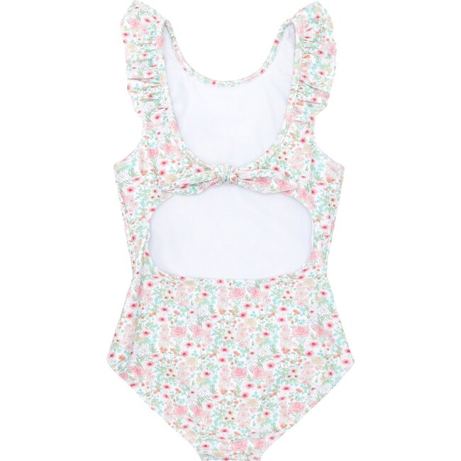 Girls Emerald Floral Ruffle Collar One Piece - One Pieces - 4