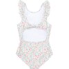 Girls Emerald Floral Ruffle Collar One Piece - One Pieces - 4