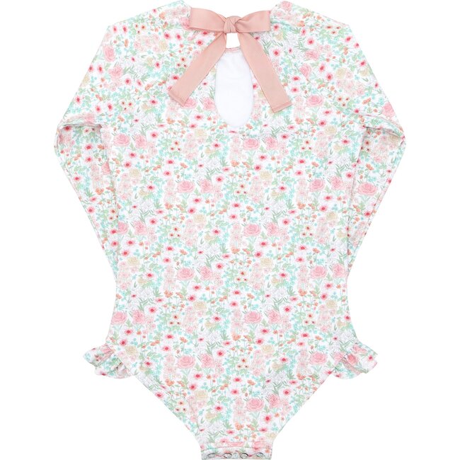 Girls Emerald Floral Rashguard One Piece - One Pieces - 5