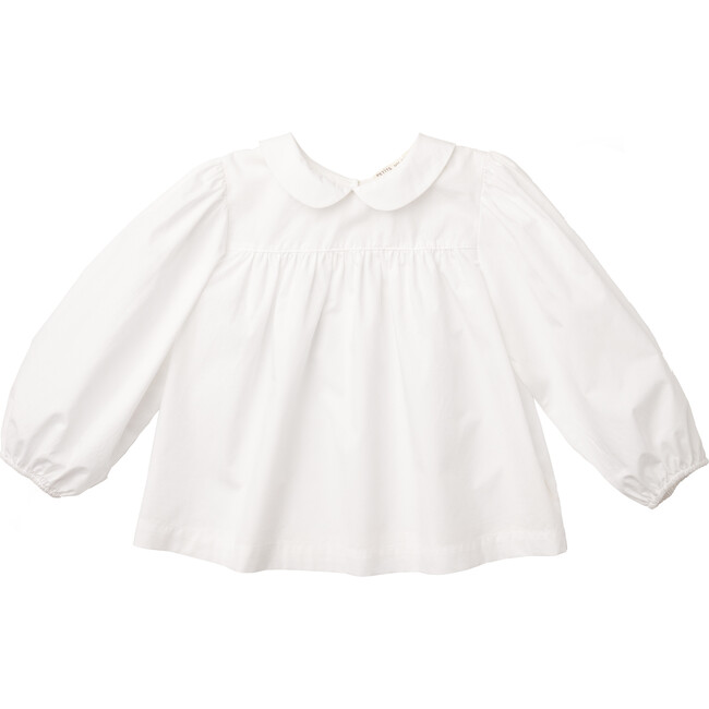 Esther Peter Pan Blouse, White - Blouses - 1