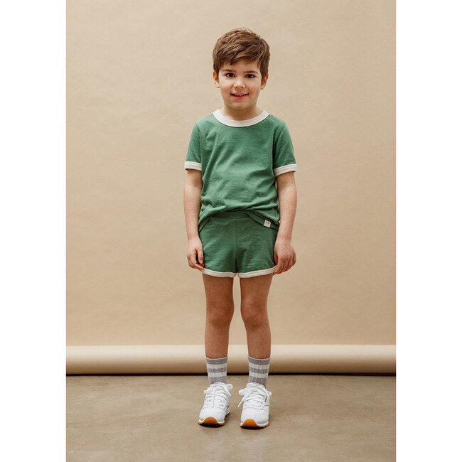 Jean Ringer Tee, Atlas Green & Natural - Tees - 2