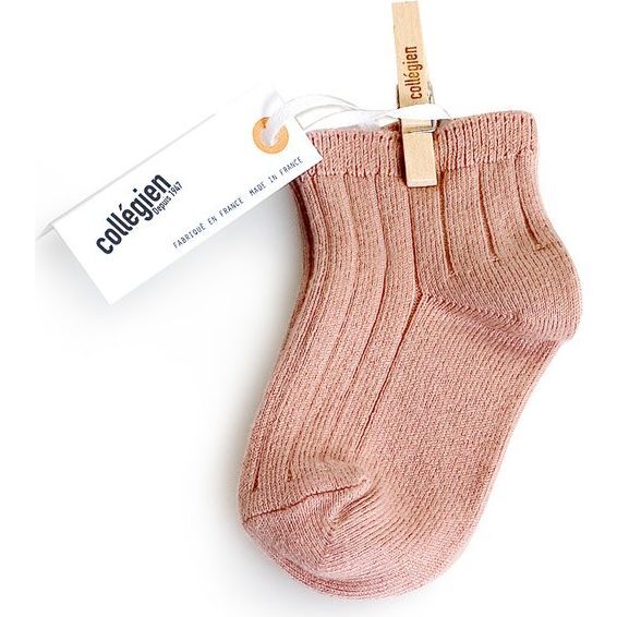 Collegien Ankle Socks, Blush - Petits Vilains Tights & Socks | Maisonette
