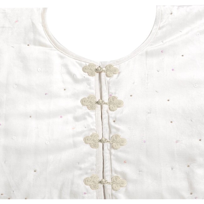 Vevlet & Sequin Tree Skirt, White