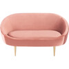 Razia Channel Tufted Loveseat, Dusty Rose - Accent Seating - 1 - thumbnail