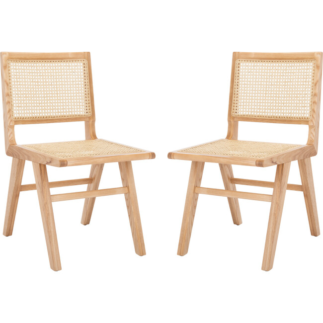 Set of 2 Hattie French Cane Chair, Natural - Accent Seating - 1