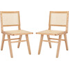Set of 2 Hattie French Cane Chair, Natural - Accent Seating - 1 - thumbnail