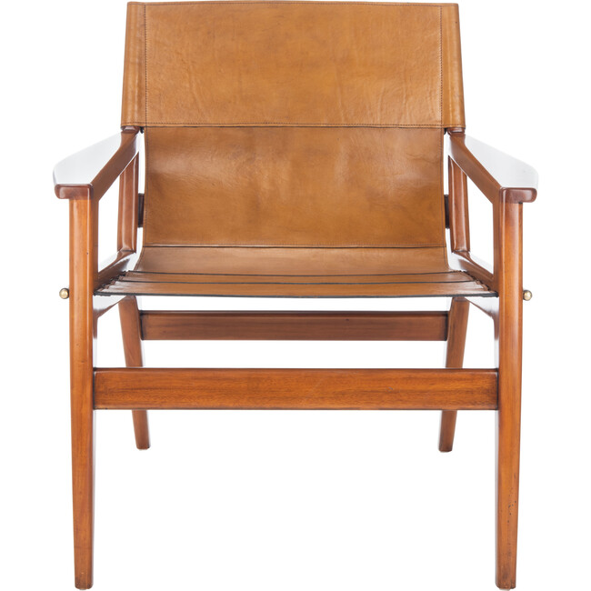 Culkin Leather Sling Chair, Brown