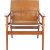 Culkin Leather Sling Chair, Brown - Nursery Chairs - 1 - thumbnail