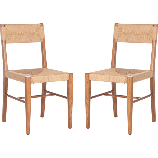 Set of 2 Cody Rattan Chair, Natural